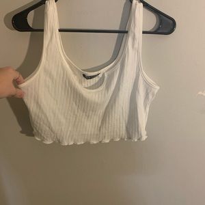 White cropped tank top